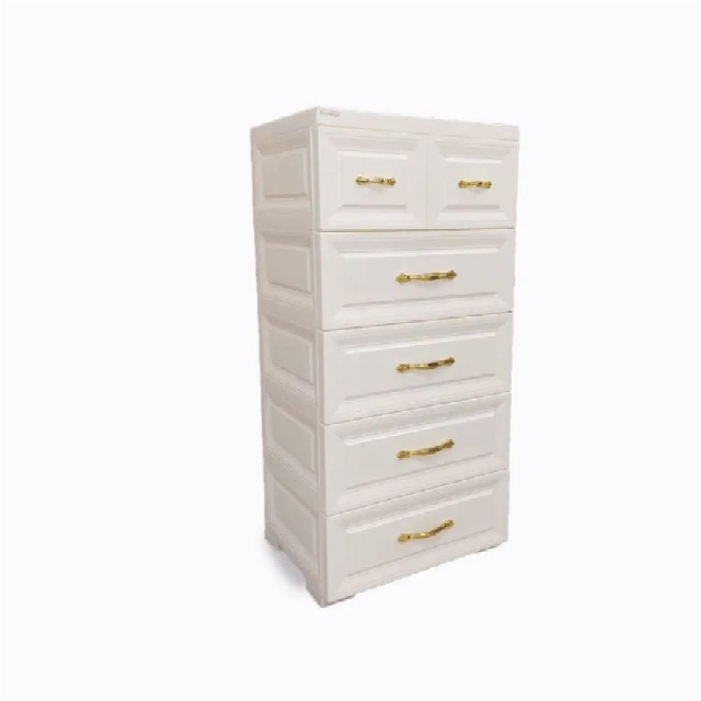 دراور پلاستیکی پنج طبقه مدل اس ۵ رنگ سفید