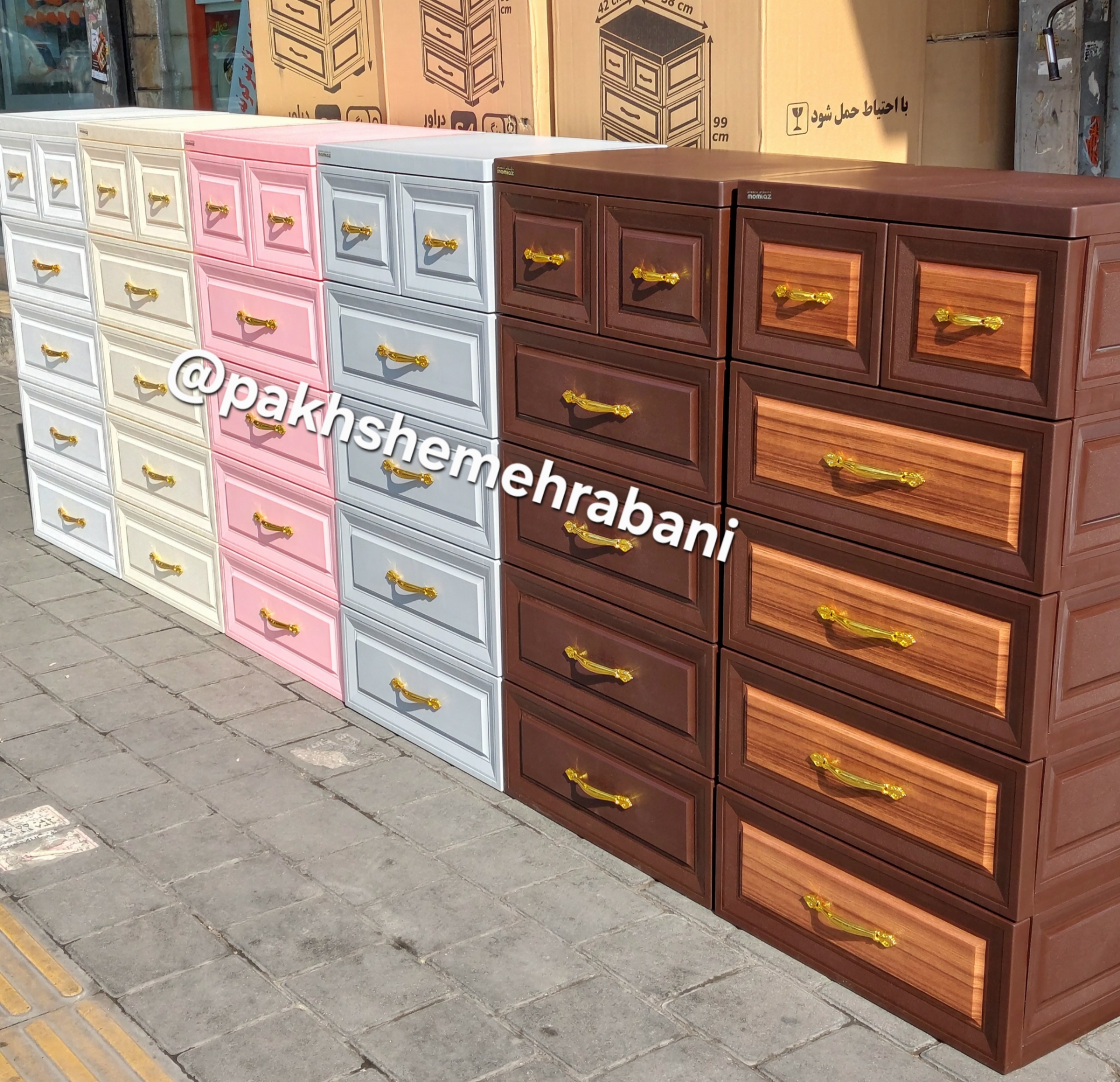 دراور پلاستیکی ۵ طبقه ممتاز مدل اس ۵ رنگ انتخابی