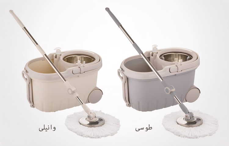 طی چرخشی لیمون رنگ طوسی و وانیلی